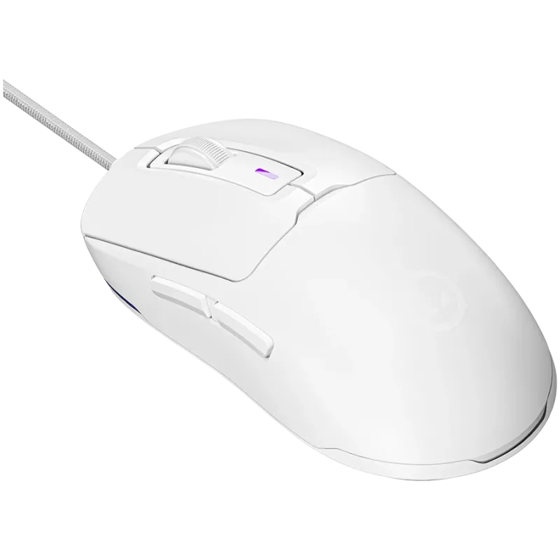 LORGAR MSA10, ratón gaming Advanced Ultralight con cable, blanco