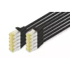 DIGITUS Cable de conexión CAT6A S/FTP, 1 m, negro, pack de 10