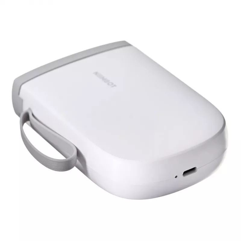 Impresora de etiquetas portátil NIIMBOT D11H blanca con Bluetooth — compacta etiquetadora de mano