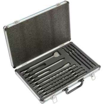 Set de brocas y cinceles SDS+, set de cinceles y brocas (17 piezas)