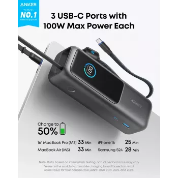 Batería externa portátil Anker A1695H11 25000 mAh