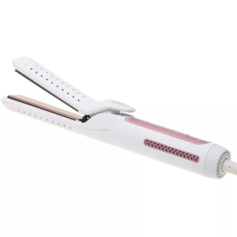 Plancha de pelo Adler AD 2326 con calentamiento cerámico, ajustable 140–220 °C, 120 W, blanca