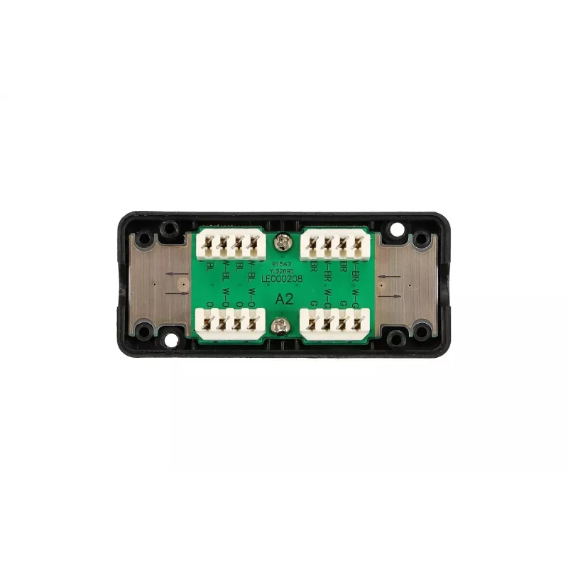 Toma de conexión Extralink CAT6 UTP, conector pasante, negro