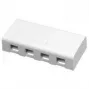 Schneider Electric Actassi caja de superficie 4xRJ45, blanca