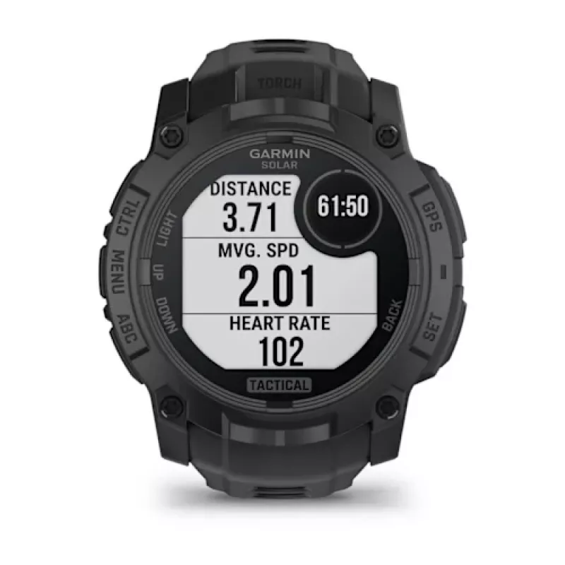 Garmin Instinct 3 Solar Tactical Edition 50 mm reloj inteligente, negro, correa de silicona