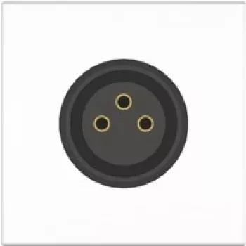 Kindermann 7464000412. Tipo de conector hembra: XLR, Cantidad de módulos (máx.): 1 módulo(s). Color del producto: Blanco, Material: Plástico. Ancho: 45 mm, Alto: 45 mm (7464000