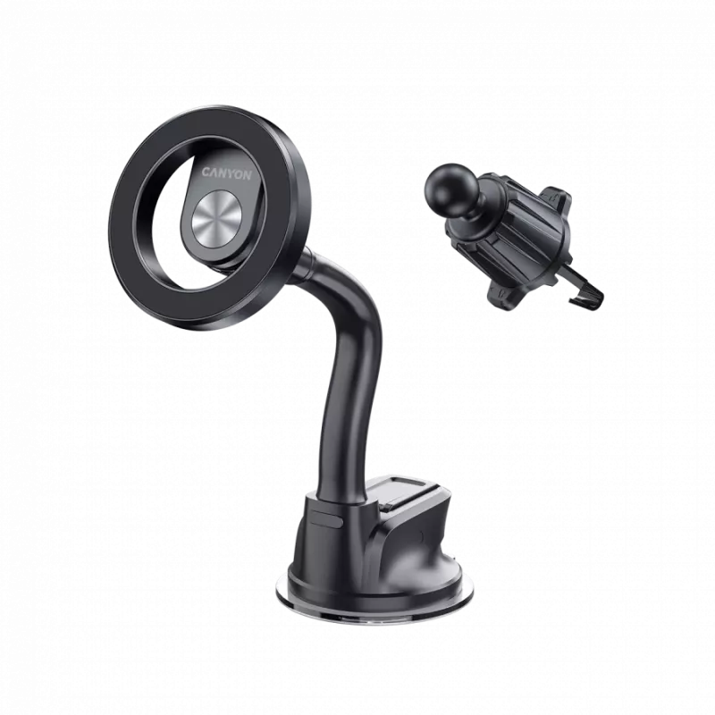 CANYON Soporte magnético para coche OnGrip 12 ventosa + ventilación negro