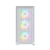 Caja de PC Montech X5M (W) Micro Tower, Blanco — Micro-ATX/Mini-ITX, compatible con fuentes ATX, 3x120 mm frontal, 1x120 mm trasero, 2 bahías de 3,5