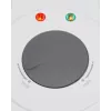 Gofrera Adler AD 3038 – gofre redondo individual, 1500 W, termostato regulable, placas antiadherentes, gris/blanco