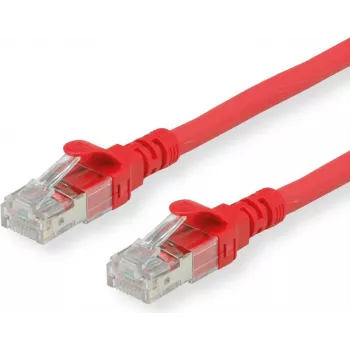 Roline - Cable de parcheo - RJ-45 (M) a RJ-45 (M) - 1 m - SFTP, PiMF - CAT 6 - Libre de halógenos, moldeado, conductor flexible - Rojo