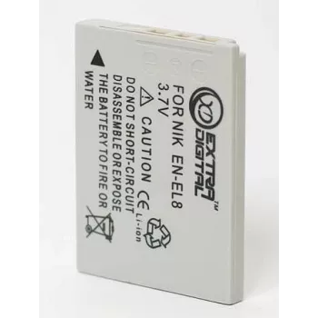 Batería recargable para cámara Extra Digital EN-EL8 3,7V 1050mAh para Nikon
