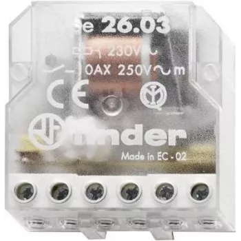 Interruptor escalonado Finder 1 contacto cerrado + 1 contacto abierto 230 VAC 10 A 250 VAC (26.03.8.230.0000)