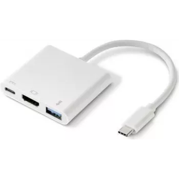 Renkforce RF-4366444 hub de interfaz USB 3.2 Gen 1 (3.1 Gen 1) Type-C blanco (RF-4366444)