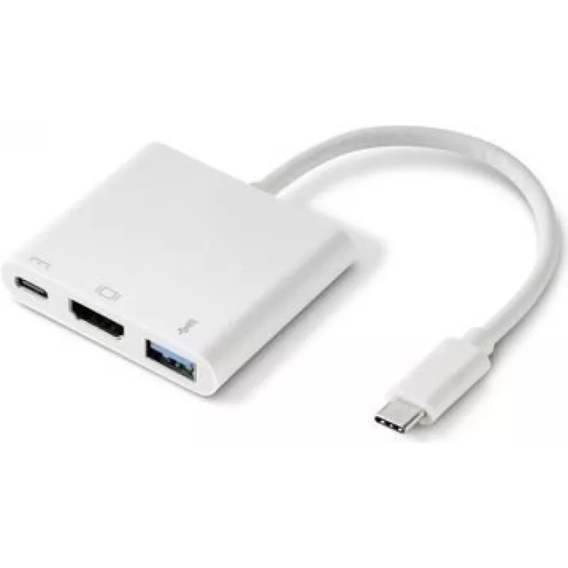 Renkforce RF-4366444 hub de interfaz USB 3.2 Gen 1 (3.1 Gen 1) Type-C blanco (RF-4366444)