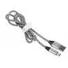 Cable USB 2.0 Type-C macho - C macho 1,0 m negro-plateado