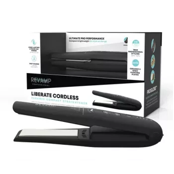 Plancha de pelo Revamp ST-1700X-EU2 inalámbrica cerámica compacta negra, modelo ST-1700-EU2