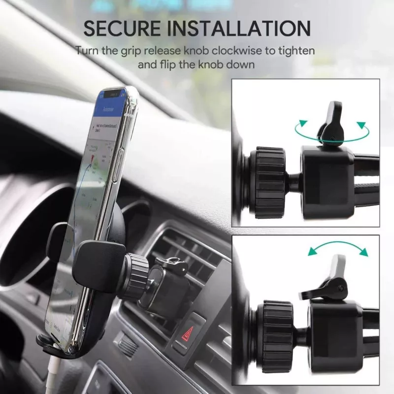Soporte de móvil para coche Aukey HD-C48 para rejilla de ventilación, rótula de 360°