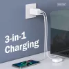 Cargador de pared DIGITUS DA-10303 67W GaN, 2× USB-C + 1× USB-A, 100–240V, blanco