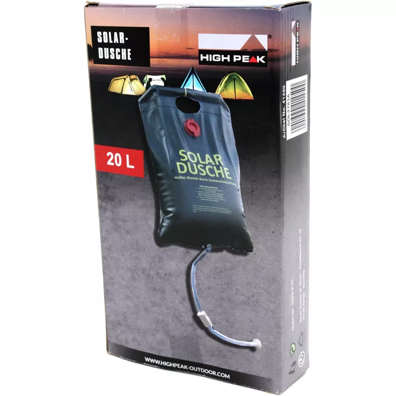 Ducha solar, 20 litros (negro)
