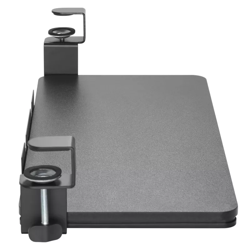 Bandeja de teclado Maclean MC-839 | Bandeja bajo el escritorio para teclado y ratón | Bandeja de teclado con abrazadera | Solución ergonómica para el puesto de trabajo