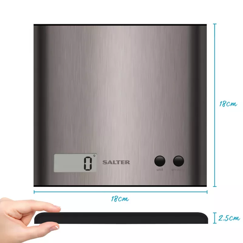 Báscula de cocina Salter 1087 SSDRCEU16 Pro plateada