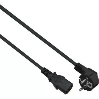 Helos - Cable de alimentación - CEE 7/7 en ángulo a IEC 60320 C13 recto - 250 V - 10 A - 3 m - negro