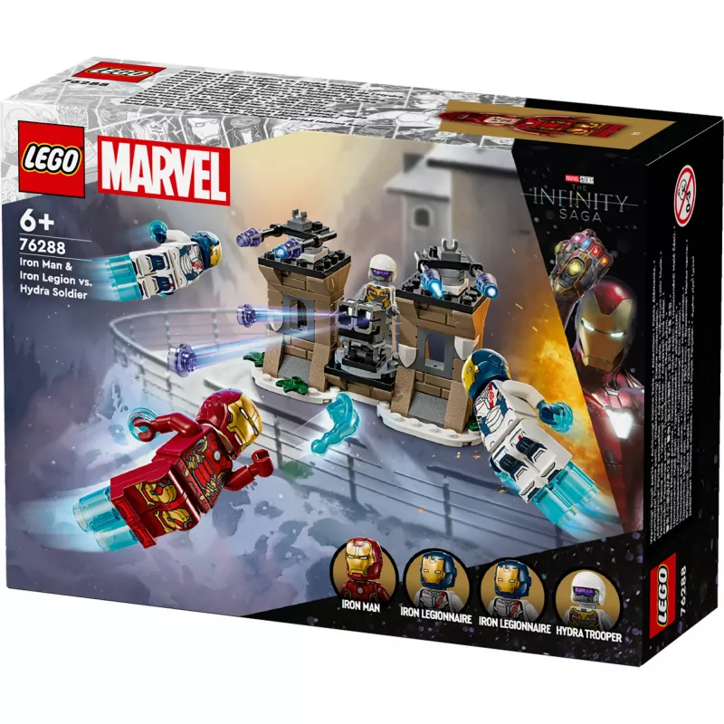 Set de construcción LEGO 76288 Marvel Super Heroes Iron Man Iron Legion con minifigura de soldado HYDRA, modelo construible