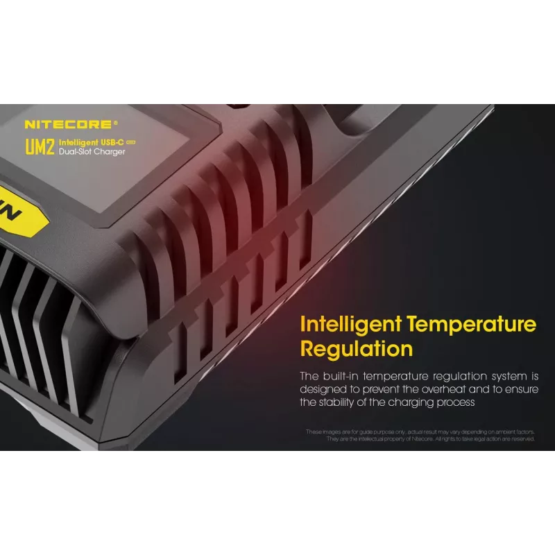 Cargador de baterías Nitecore UM2 pila doméstica DC ion-litio níquel-cadmio