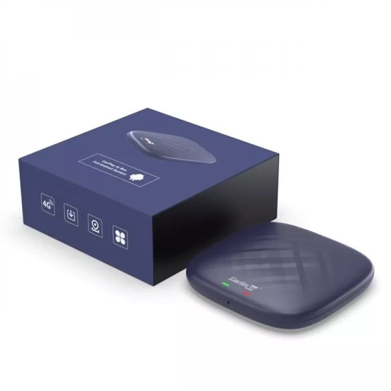CARLINKIT Adaptador inalámbrico AI Box con Android 13 – 8 GB + 128 GB para autorradios originales con CarPlay, azul