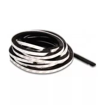 DeLOCK Perfil de cepillo autoadhesivo 10 mm longitud 5 m negro