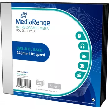 DVD+R DL MediaRange MR465 8,5 GB 5 uds.