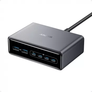 Cargador GeNPrime 200W GaN 4xUSB-C 2xUSB-A negro