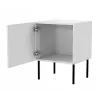 Set de mesita de noche 2 uds. cama meble PALAZZO BIS 45×39×H59 cm, blanco mate, MDF/aglomerado