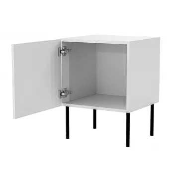 Set de mesita de noche 2 uds. cama meble PALAZZO BIS 45×39×H59 cm, blanco mate, MDF/aglomerado