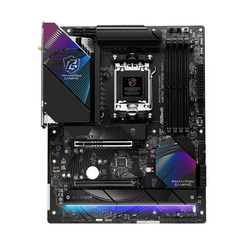 Placa base ASRock X870 Riptide WiFi — ATX, AMD X870, Socket AM5, DDR5, 4 DIMM, 256 GB, Wi-Fi 7, 2,5GbE