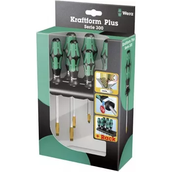 Wera Juego de destornilladores de taller 6 piezas 334/355 SK/6 ranura, Phillips Pozidriv (05007681001)