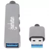 Hub Manhattan USB-A 4 puertos, 4x puertos USB-A (1x 5 Gbps USB 3.2 Gen1…