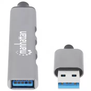Hub Manhattan USB-A 4 puertos, 4x puertos USB-A (1x 5 Gbps USB 3.2 Gen1…