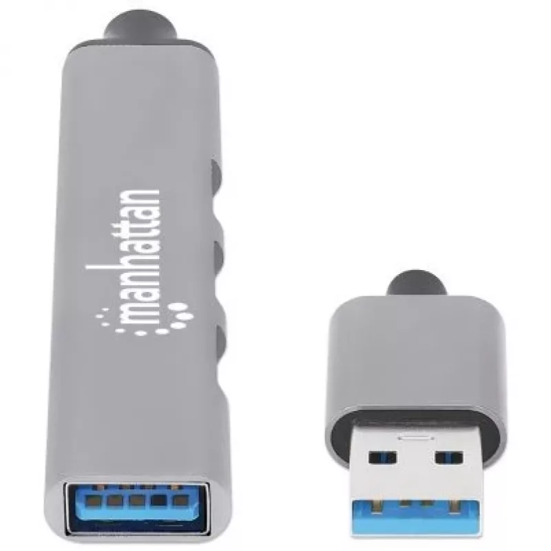 Hub Manhattan USB-A 4 puertos, 4x puertos USB-A (1x 5 Gbps USB 3.2 Gen1…