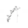 Soporte de monitor con brazo de gas TB MG3 para pantallas de hasta 26 pulgadas, máx. 10 kg, VESA 100x100