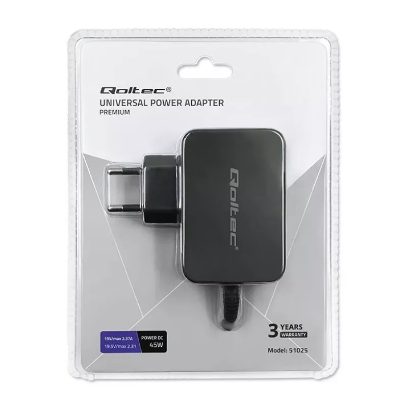 Fuente de alimentación/convertidor de tensión Qoltec 51025 para interiores negro