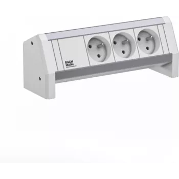 Regleta de enchufes Bachmann DESK 3xUTE modelo 902.0297 – Distribución de energía de sobremesa con 3 tomas UTE