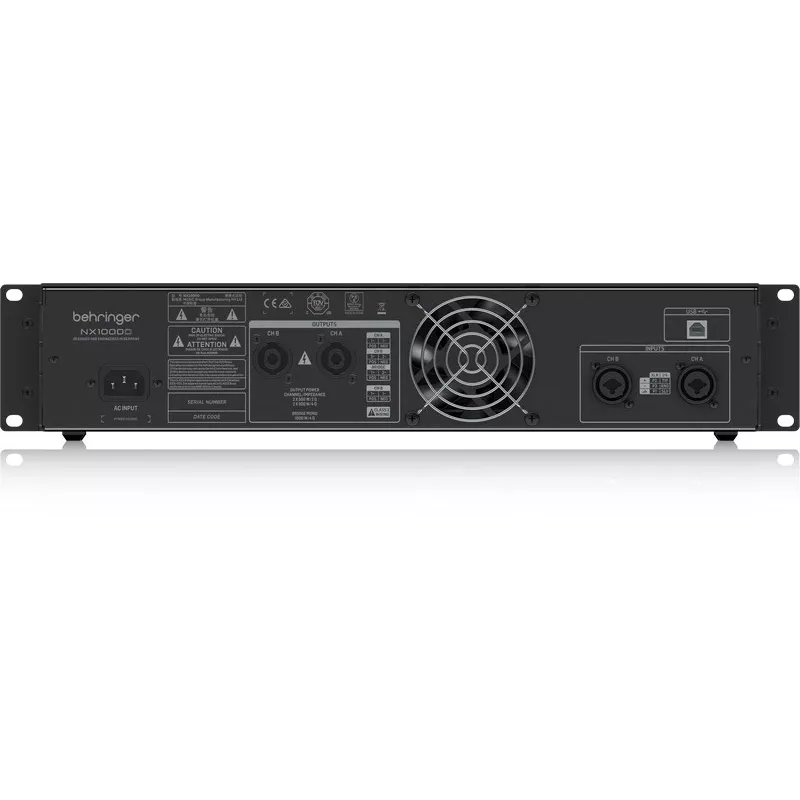 Behringer NX1000D amplificador de audio directo/escenario negro