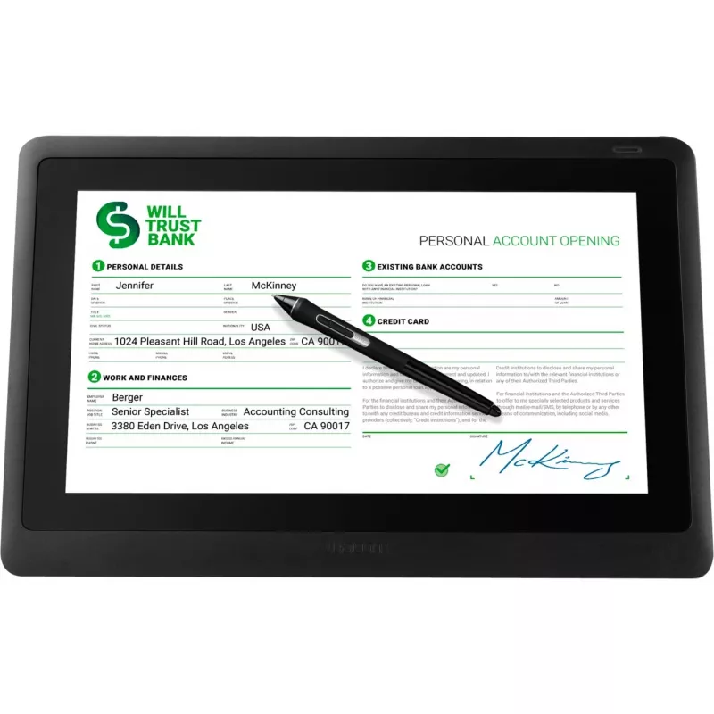 Pantalla interactiva con lápiz Wacom DTK1660EK0B 39,6 cm negra