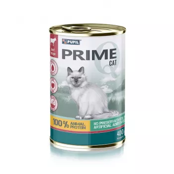 PUPIL Prime rico en ternera e hígado - Comida húmeda para gatos - 400 g