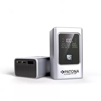 Batería externa PATONA Platinum Powerbank Luxury One PD35 | 10000mAh | PD 35W | USB-C + USB-A plata, negro