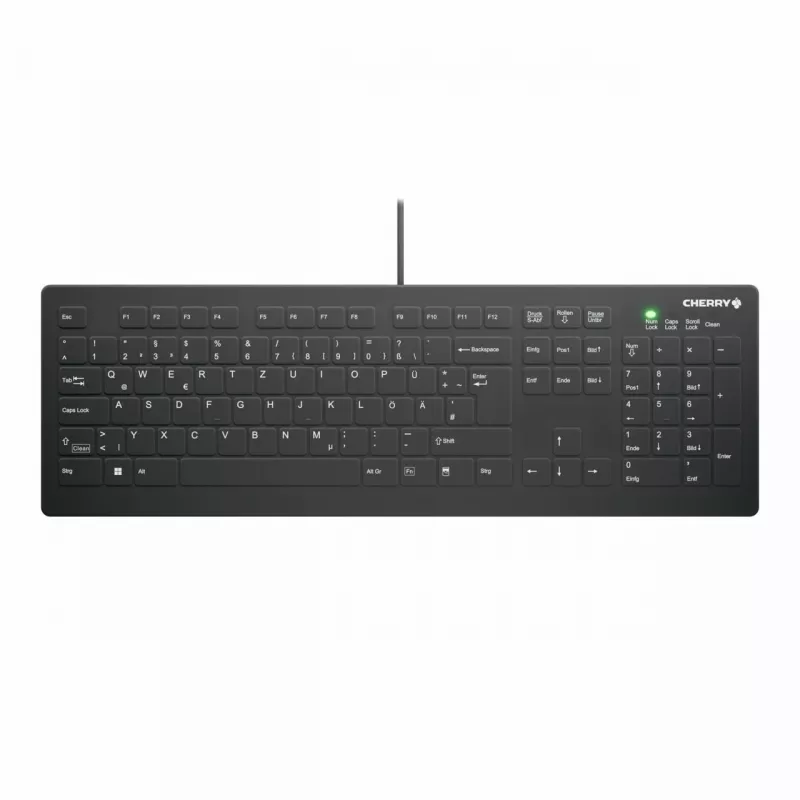 CHERRY AK-C8112 Medical USB QWERTZ Alemán Negro Blanco Full-Size Teclado