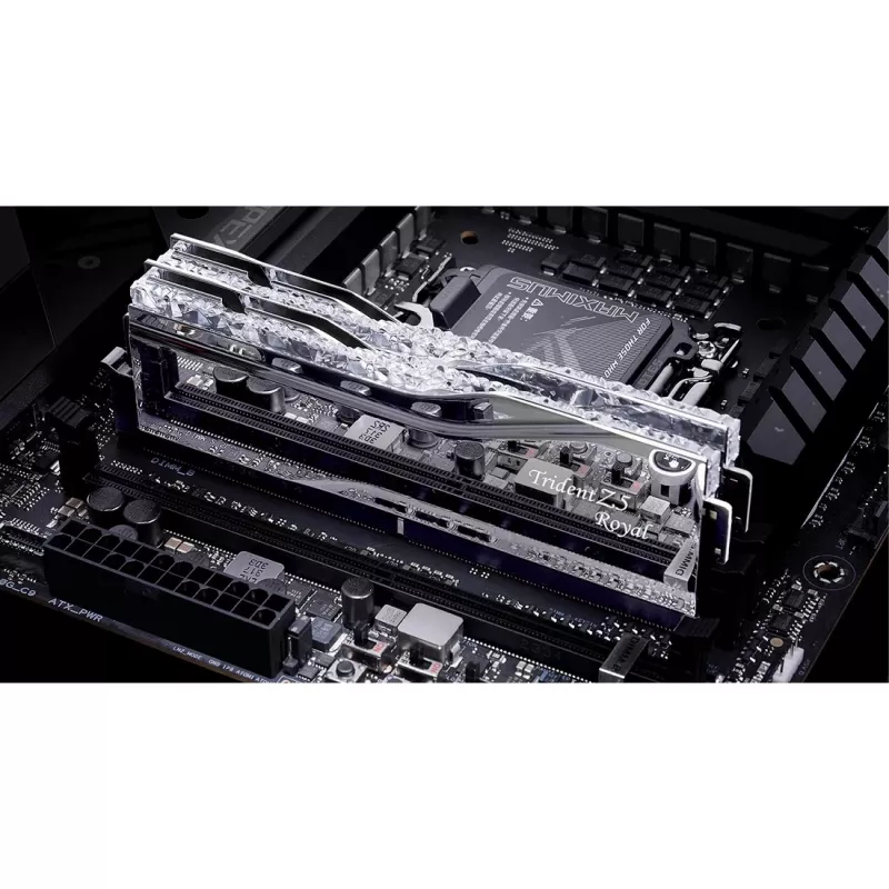 DIMM 32 GB DDR5-6400 (2x 16 GB) Dual-Kit, memoria RAM plateada, F5-6400J3239G16GX2-TR5S, Trident Z5 Royal, INTEL XMP