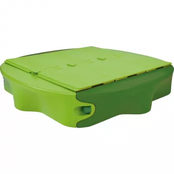 Arenero Simba-Dickie BIG 800056733, plástico, 1380×1380 mm, bancos integrados, verde