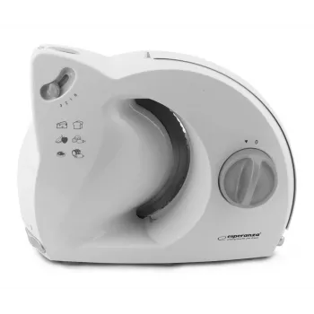 Cortadora eléctrica universal ESPERANZA EKM017W — 150 W, cuchilla de acero inoxidable de 17 cm, grosor de corte máximo 15 mm, color acero inoxidable, carcasa de plástico